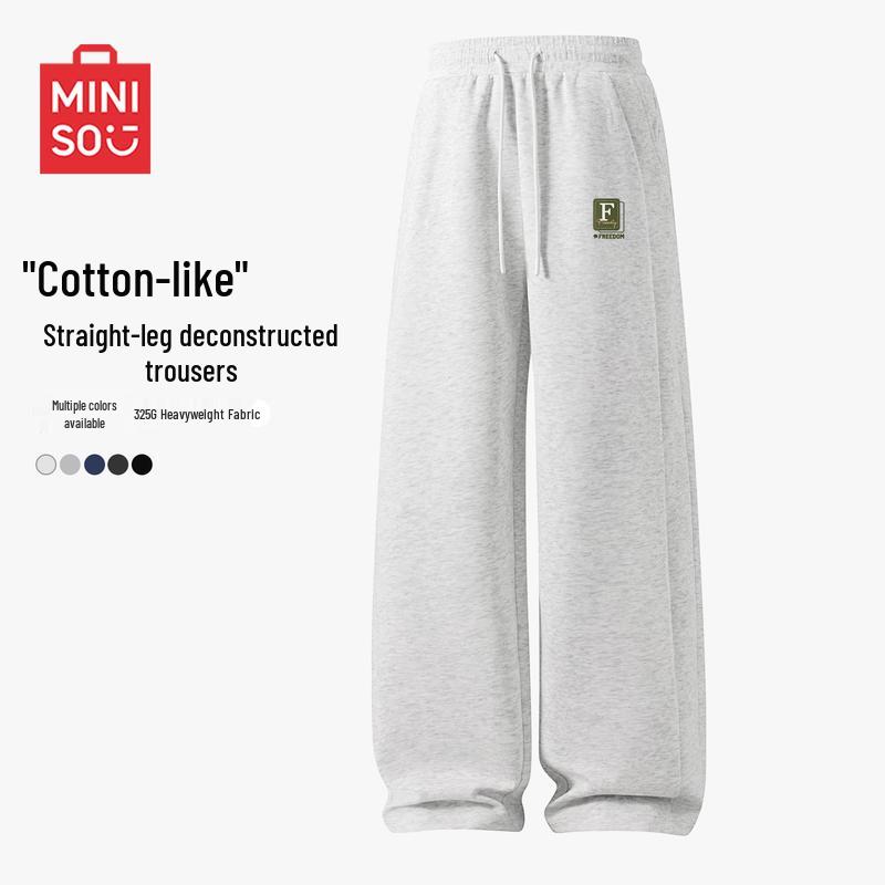 

MINISO Men s American Retro Straight-Leg Casual Pants 2XL