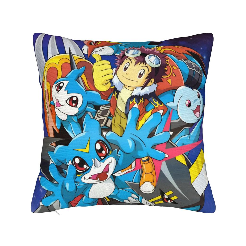 Digimons Cartoon Square Pillow Case Cushion Covers Fashion Polyester Decor Pillowcase For Home 40X40Cm