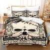 Vintage Pop Goth Reaper Schädel Punk Rock Bettwäsche Digitaldruck Polyester Baumwolle Dreiteiliges Set