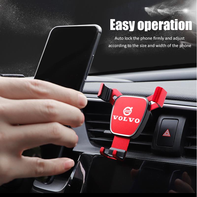 aux1 Gravity Car Phone Holder Air Vent Clip Cell Phone Stand Support For Volvo Rdesign V50 V70 S90 S60 C30 XC60 T6 S80 V60 V40 XC90