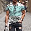 Summer Men's Fashionable T-shirt 3D Printed Casual Sports T-shirt
