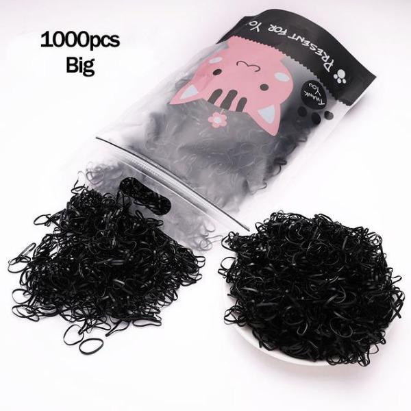 1000 teile/paket Mädchen Bunte Kleine Einweg Gummibänder Gummi Für Pferdeschwanz Halten Scrunchie Haarbänder Mode Haar Zubehör