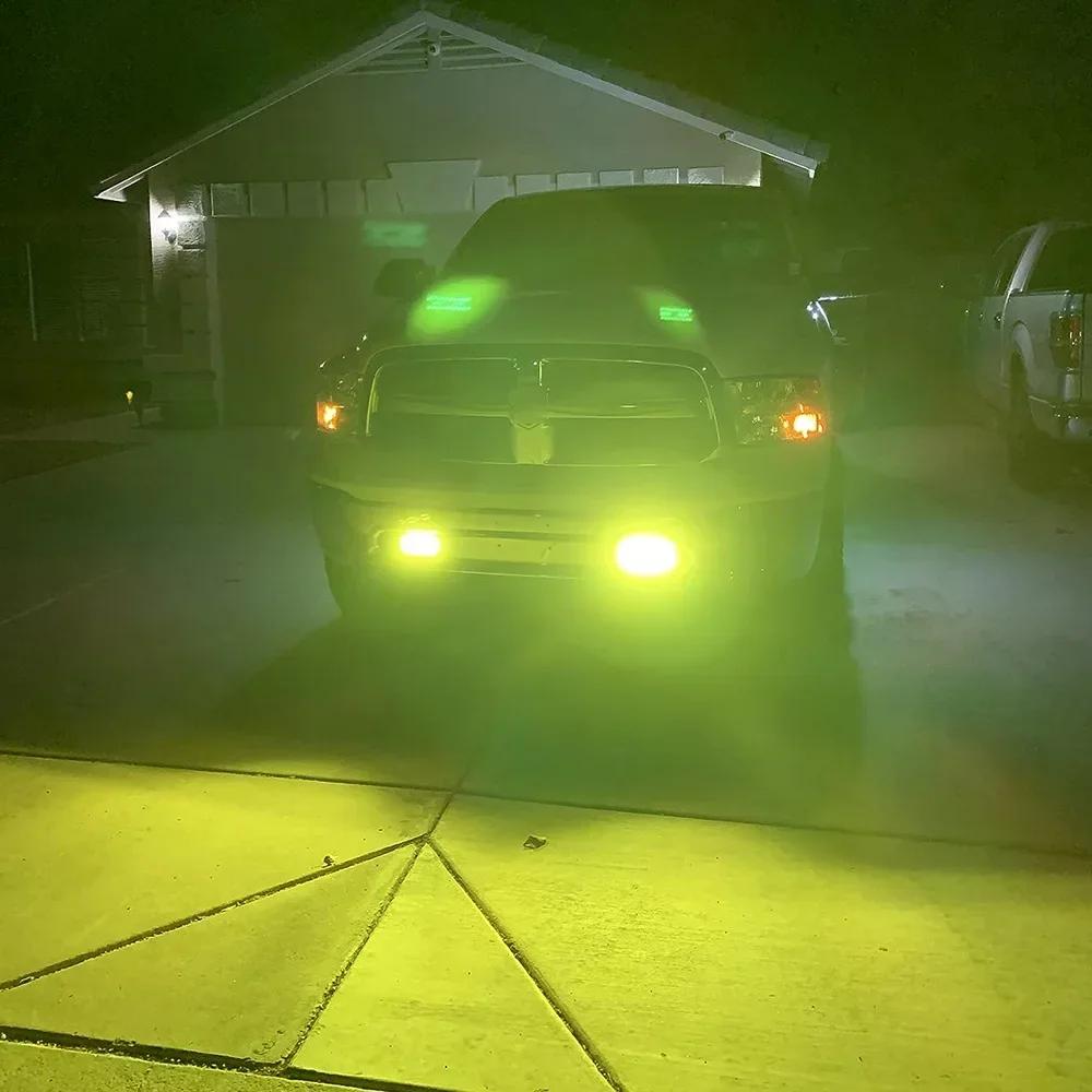 LED Work Light Amber Led Bar 12-24V Headlights Offroad LED Pods 4X4 Spotlights Driving Fog Lamp for Tractors Truck Motorcycle