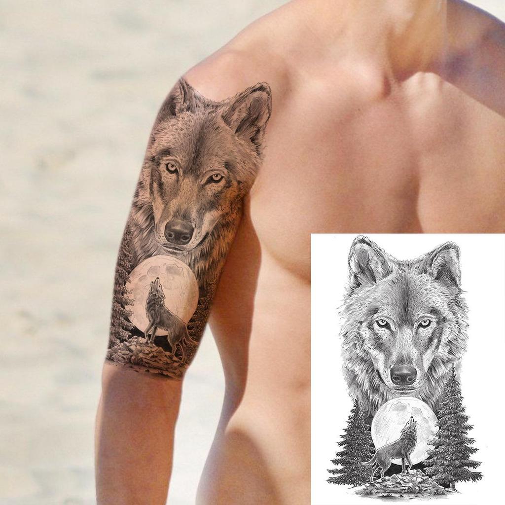 Realistic Long-lasting Animal Head Temporary Tattoo Stickers