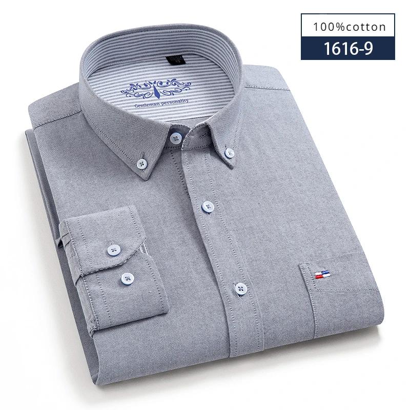 New in shirt hight quality 100%cotton oxford long-sleeve shirts for men slim fit formal shirt soft office elegants white clothes