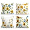 1Pc Small Sunflowers Pillow Cover For Home Living Room Bedroom Sofa Office Decorative Pillowcase Soft Throw Pillows 45X45Cm