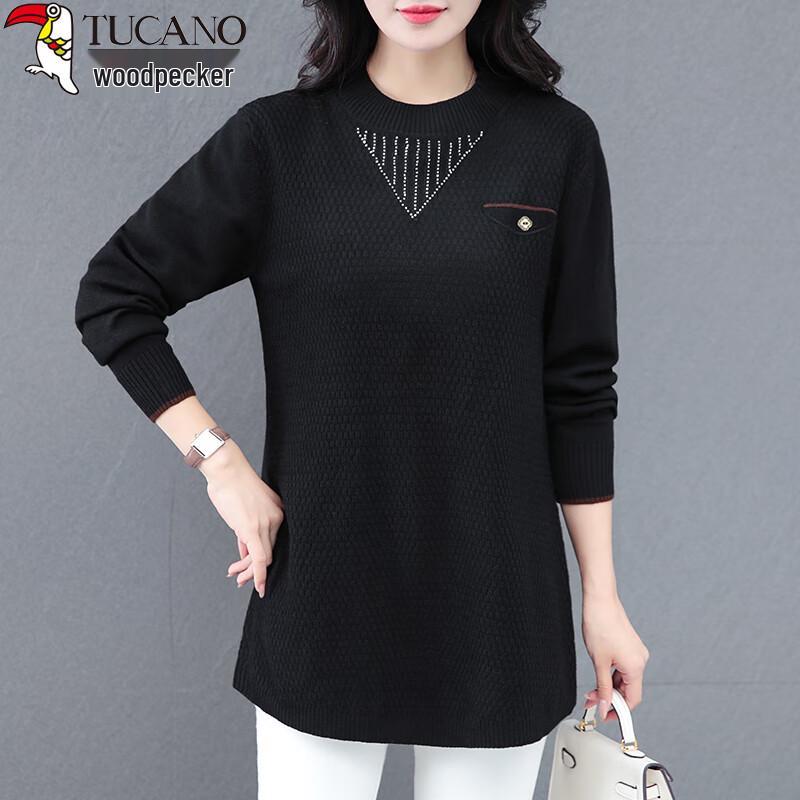 Women s Round Neck Long-Sleeve Knit Sweater 3XL