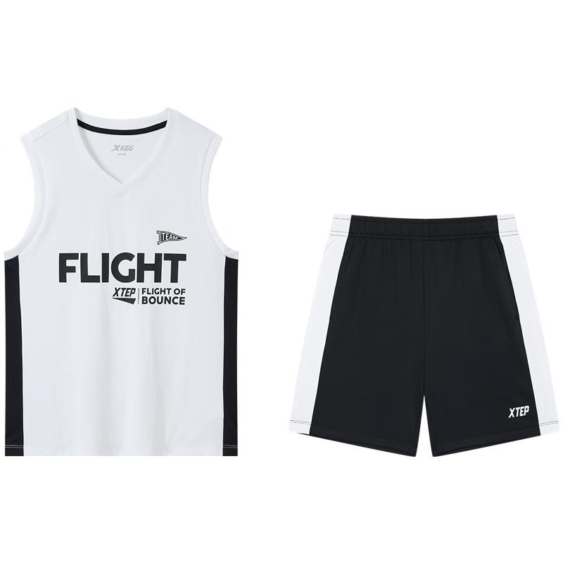 XTEP Kids  Unisex Moisture-Wicking Colorblock Basketball Set 150