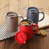 500ML Coffee Cup with Lid Water Cup Portable Thermal Cup  Heat Insulation