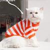 Embroidery Fleece Pet Clothes Warm Striped Pat Tern Universal Size Winter Wear Cat Dog Apparel Soft Fabric Puppy Winter Clothing