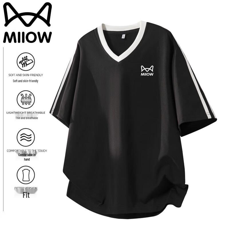 Miiow Men s Summer Cooling V-Neck T-Shirt L