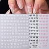 Błyszcząca biała wstążka kokarda naklejki na paznokcie 3D Nail Art Design dekoracje naklejki wstążka kokarda diy manicure naklejki