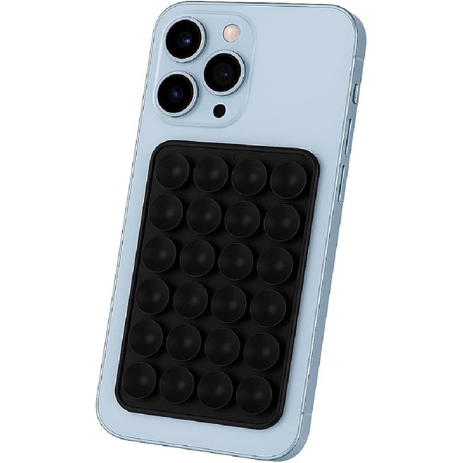 MB LuxTouch Double-Sided Silicone Phone Mount with 24 Suction Cups | Strong Grip Holder for Selfies & Videos | Ideal for Car, Mirror, Kitchen |