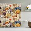 Sea Beach Shell Printed Anchor Octopus Pattern Shower Curtain Bathroom Curtains With Hooks Waterproof Products Bathroom Decor