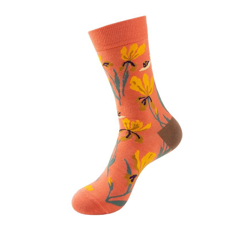 Stylish Mid-Calf Socks Men Women Animal Fruit Galaxy Print Casual Cotton