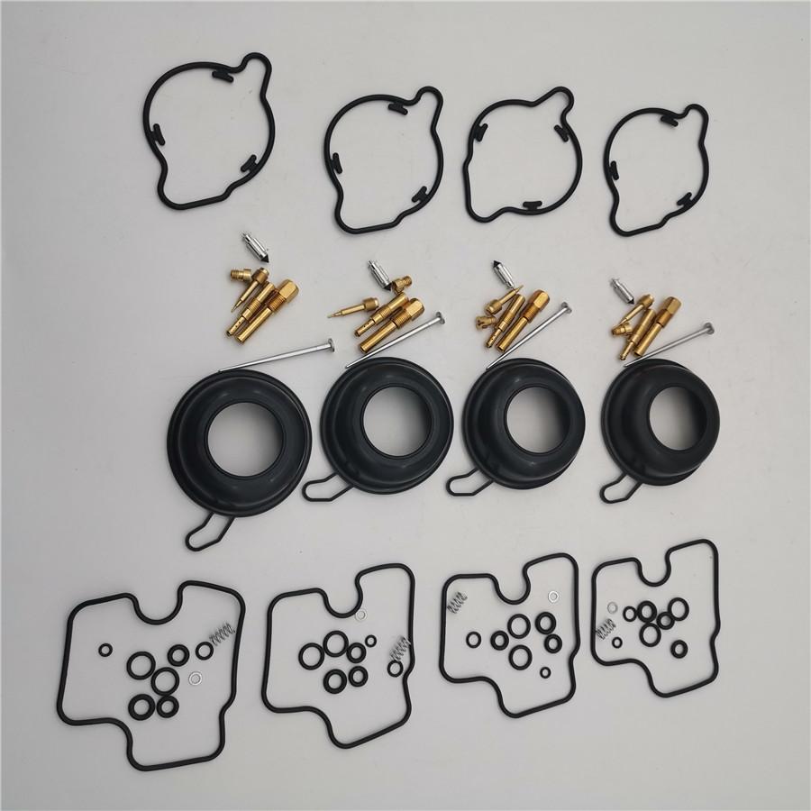 4 Set Carburetor Rebuild Repair Kit w/ Diaphragm Vacuum For Honda CBR400 RR NC29