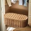 Bohemian Imitation Rattan Storage Basket Woven Storage Box Dust-proof Frame Home Decoration Basket