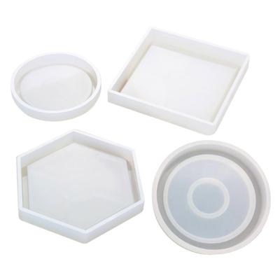 Untersetzer Silikonhalter Formen Geometrische Form Sechseckig Quadratisch Rund Epoxidharz Halter für DIY Dekoration