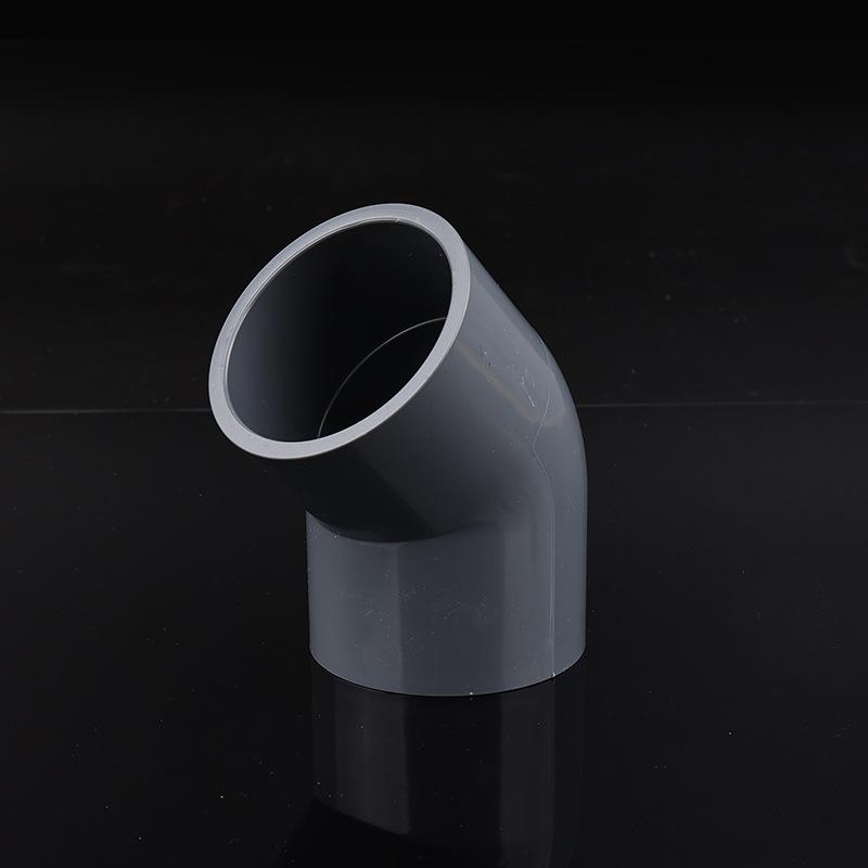 PVC 45° Elbow Water Pipe Connector - White/Gray/Dark Gray