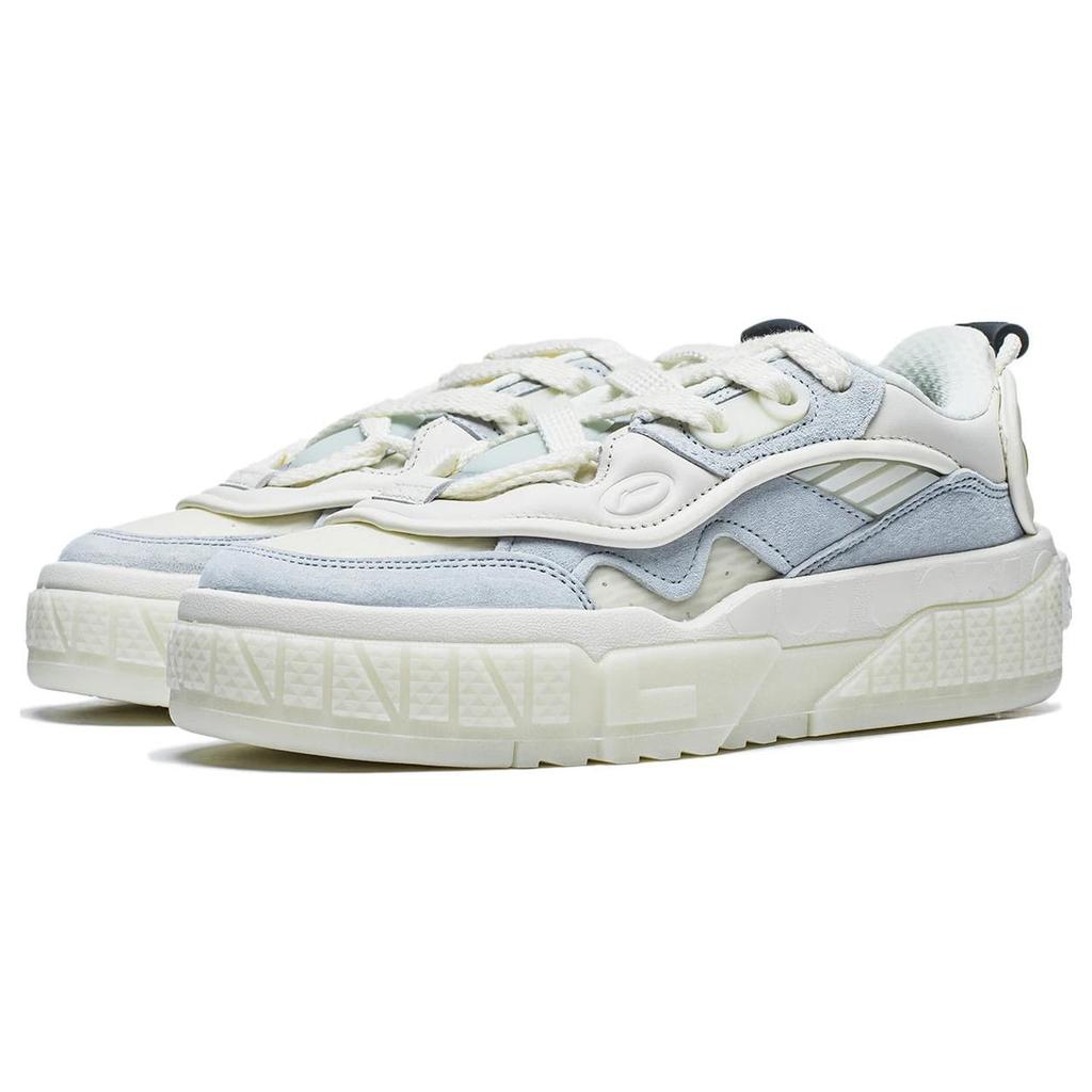 Disney X Li Ning 001 UNBLOCK Slip Resistant Abrasion Resistant Low Top Skateboard Shoes Men's White Blue AGCT091-1