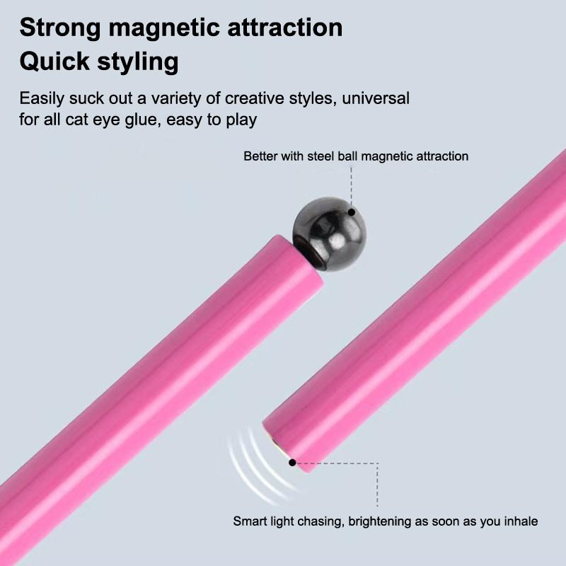 Nail Art Magnetic Stick Cat Eye Magnet Strong Double Headed Nail Art Cylindrical Ball Manicure Accessory For Uv Gel Polish