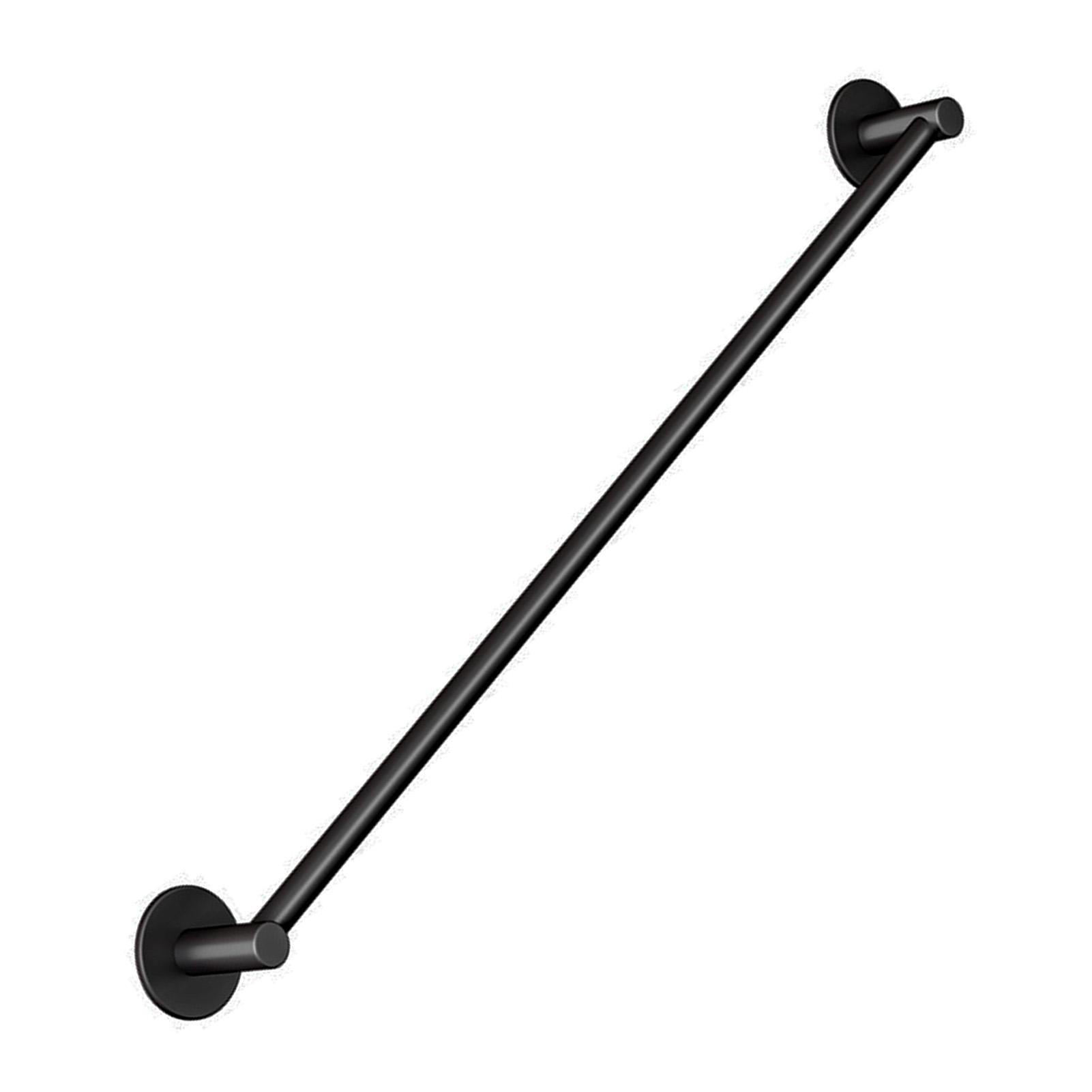 Bathroom Wall Mounted Towel Bar Space Aluminum Single Bar Towel Rack for Toilet