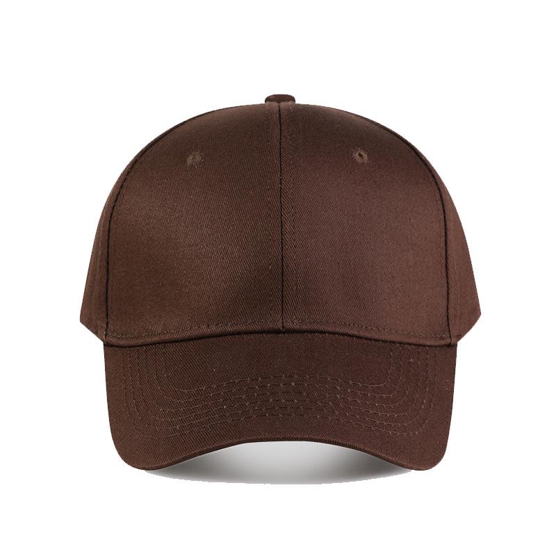 Unisex Solid Color Cotton Baseball Cap with Sun Protection and Printed Logo