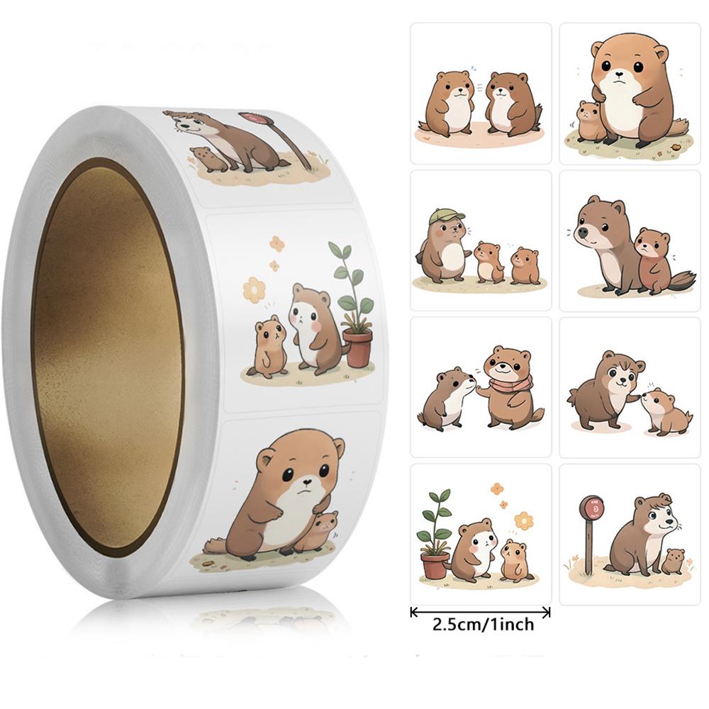 Custom Logo Stamp Stickers Cute Thank You Square Decoration X091