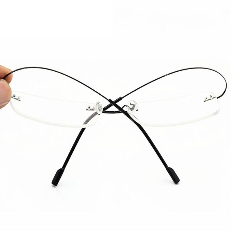 Lightweight Rimless Glasses Small Frame Memory Titanium Eyeglasses 5018 Spectacle Prescription -0.5 -1 -1.5 -2 -2.5 -3 -4 -5