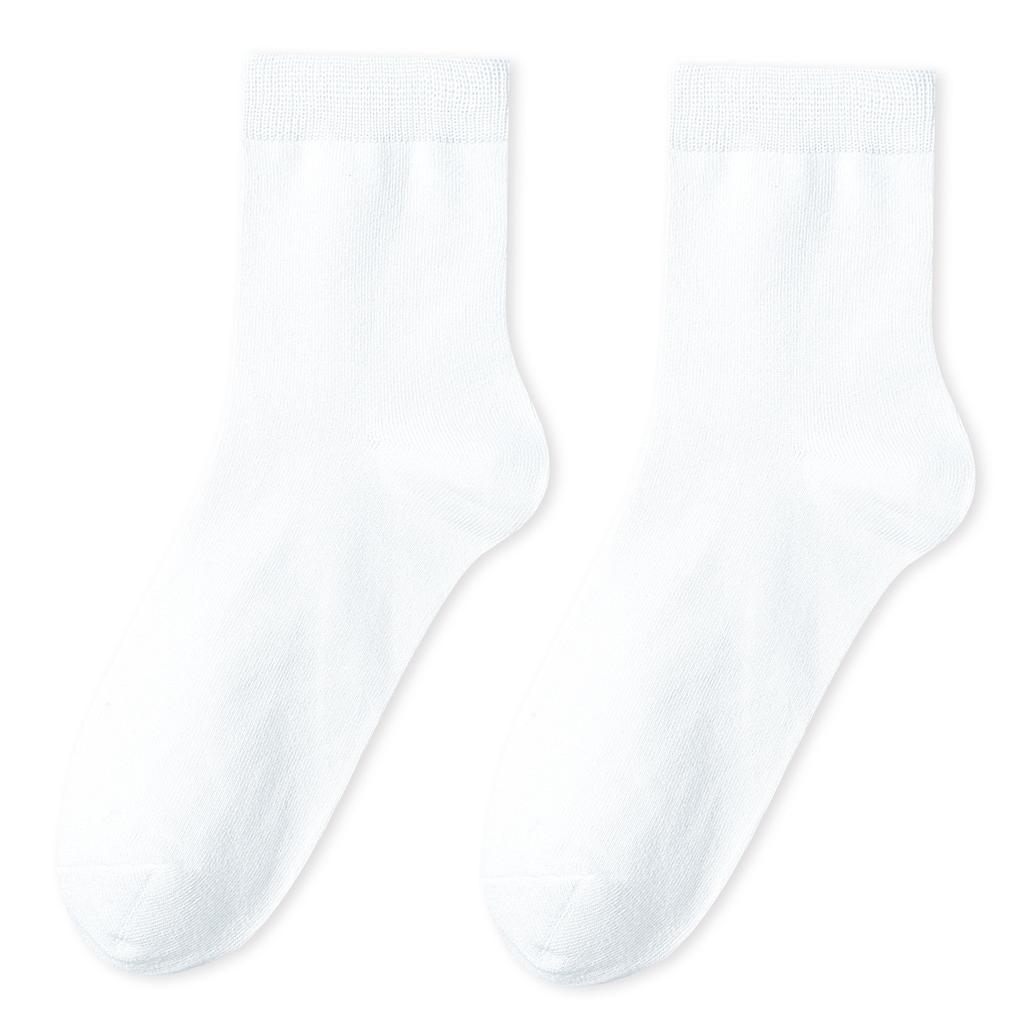 Solid-color Mid-calf Non-stretch Socks, Pure Cotton Socks, Summer Lightweight Sweat-absorbing Business Socks