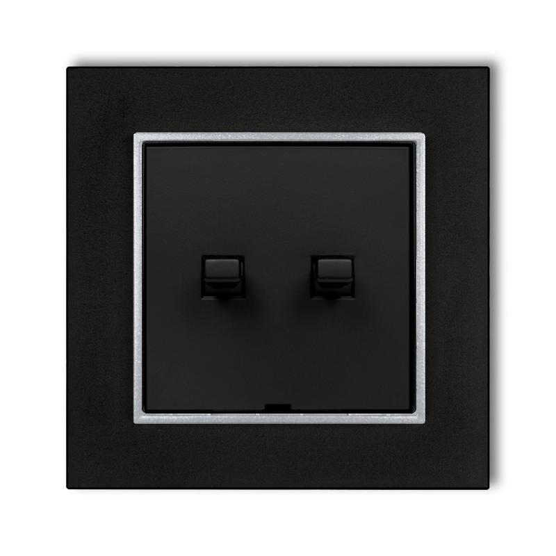 Double Switch, USA Style, Karlik Mini, Matt Black/silver