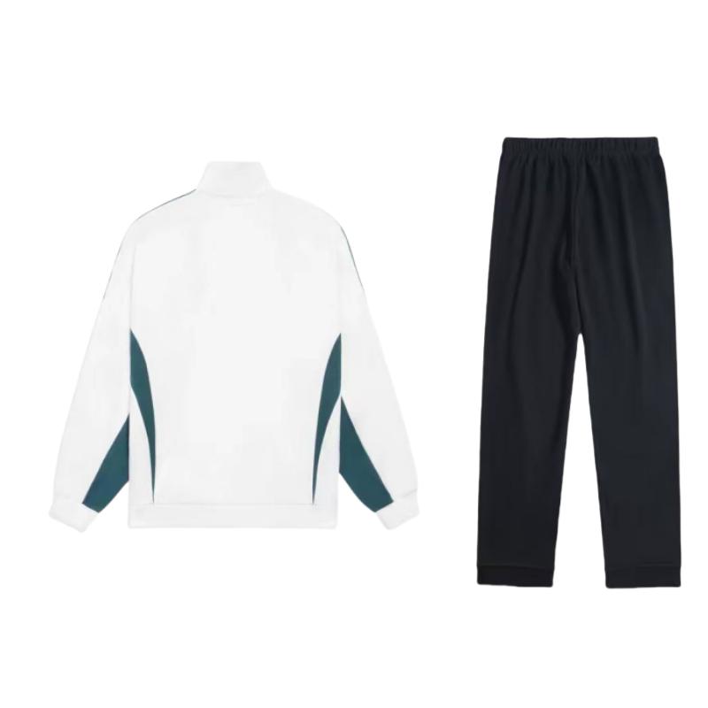 Li Ning Letter Print Color Block Stand Collar Jacket Solid Color Elastic Waist Long Pants Casual Sports Suit Men Suit AKLUA73-4+AWDS989-5