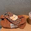 For iPhone 16 Pro Max Case Cute Furry Warm Plush Hard PC Winter Phone Cover