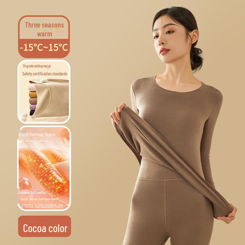 Women's Round Neck Velvet Bottoming Shirt - Winter Plush Seamless Innerwear, Thickened for Warmth