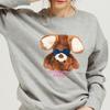 YDA Cute Bear Oversized Sweatshirt_Ot3D005Gy