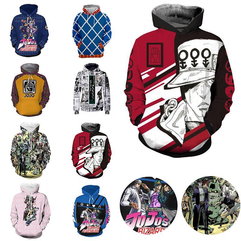 Jojos Bizarre Adventure Hoodie 3d Print Hooded Sweatershirt Cosplay Pullover