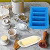 Silicone Butter Mold with Airtight Lid 4 Cavities Food Grade Homemade Butter Making Mould Refrigerator Storage Box Food Container Kitchen Supplies