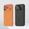 Official Magnetic Matte For Magsafe Case For iPhone 17 Pro Max 16 Pro Max Glass Lens Protection Silicone Bumper Shockproof Cover