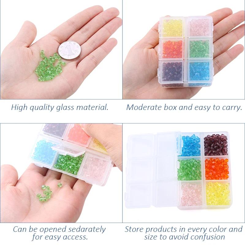 600pcs/lot 4mm Plated Color 5238 Bicone Beads Loose Spacer Beads Austria Jewelry Beads for Sewing Diy Supplies Jewelry Making