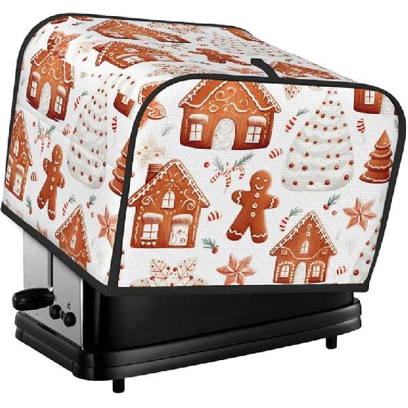 Чехол для тостера на 4 ломтика цвет красного вина бокал виноград водонепроницаемый чехол для прибора с петлей для подвешивания чехол для хлебопечкитостера для кухни Christmas Tree Gingerbrea 4887₽