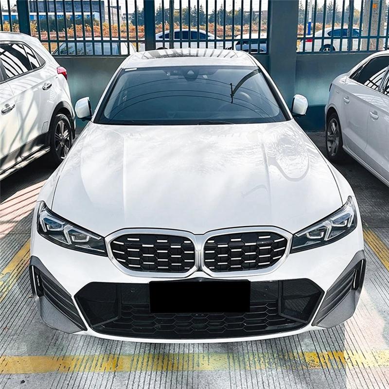 For BMW 3 Series G20 G21 LCI M Sport + Front Fog Lamp Grille Decorative Cover Stickers Side Canards Splitters