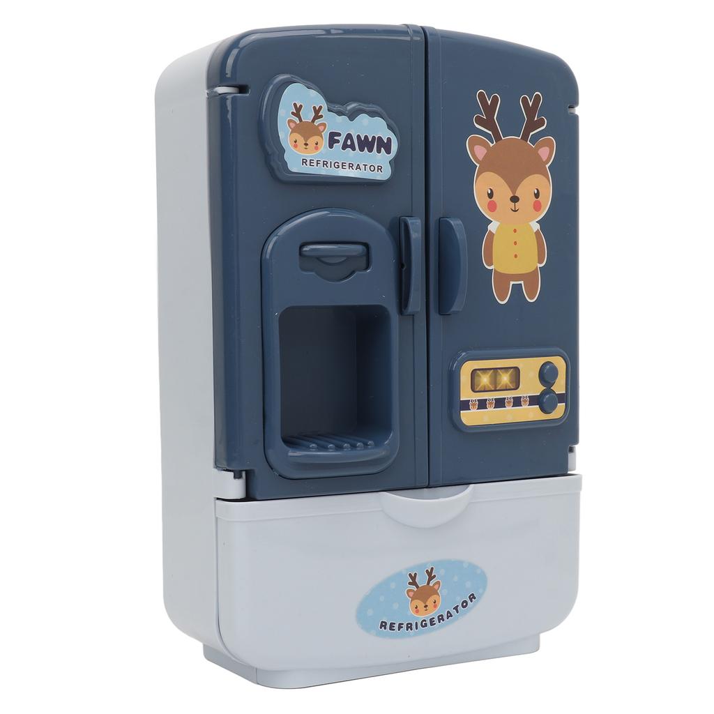 Puppenhaus Kühlschrank Spielzeug Intelligenter Doppeltür Miniatur Stimulation Puppenhaus Kühlschrank für