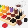 Non-Toxic Montessori Counting Stacking And Mathematical Sorting Game Digital Block Puzzle Cognitive Educational Toy Gift For Toddlers