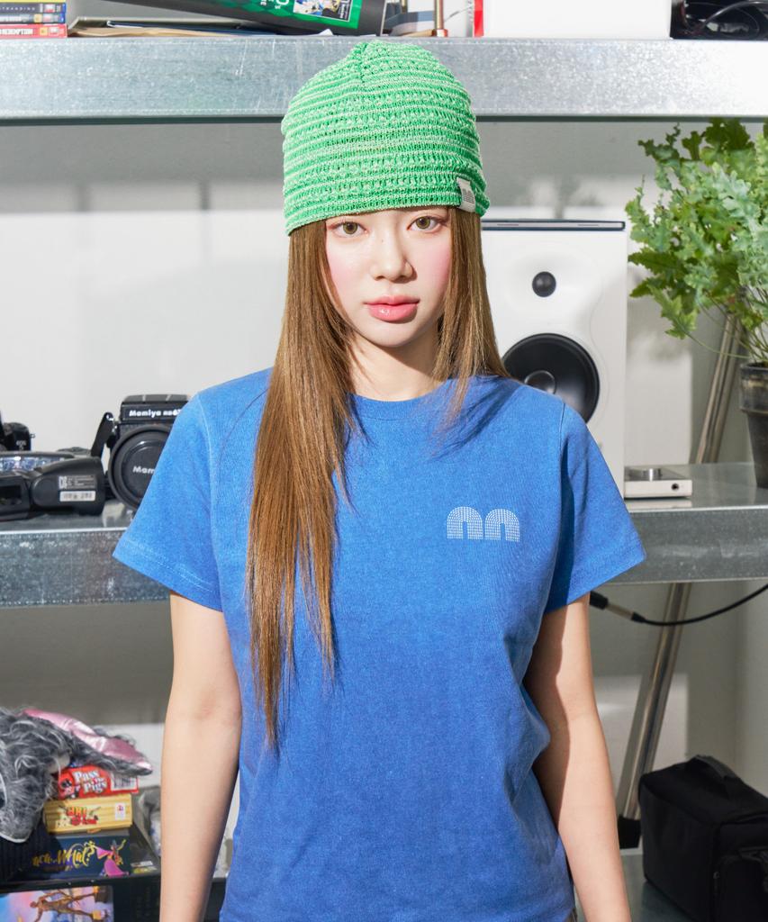 NOT NEW Nn Label Stripe Beanie Green