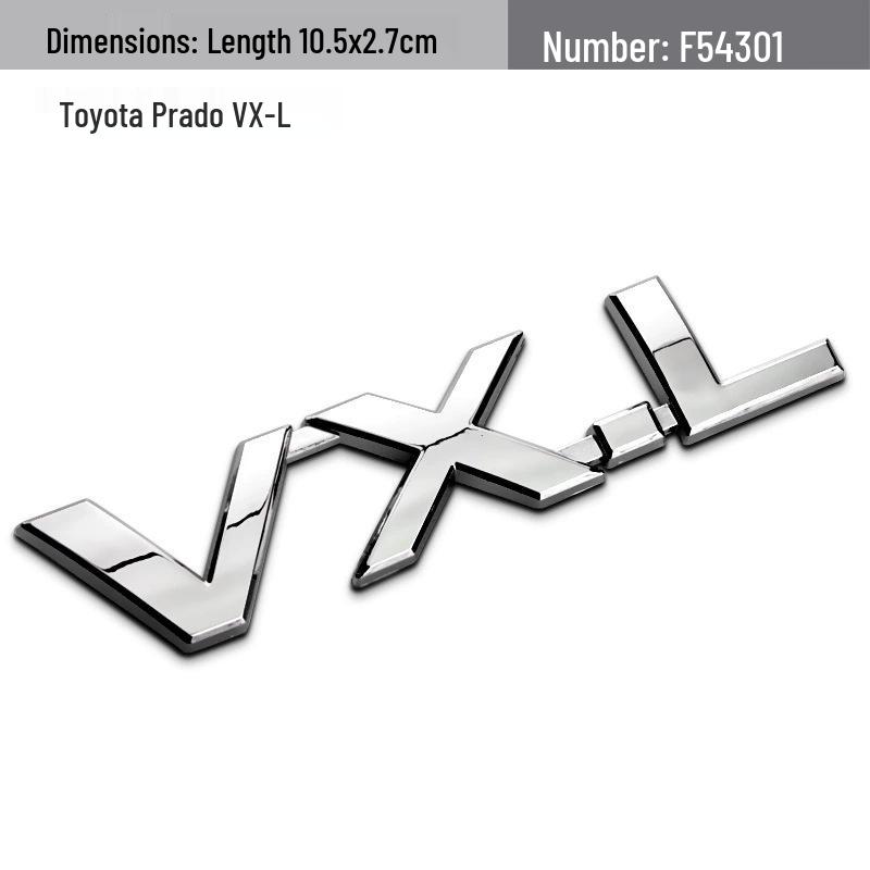 V6 Metal Emblem Sticker for Toyota Prado and Land Cruiser Tail