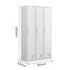 Three-Door Steel Locker Cabinet