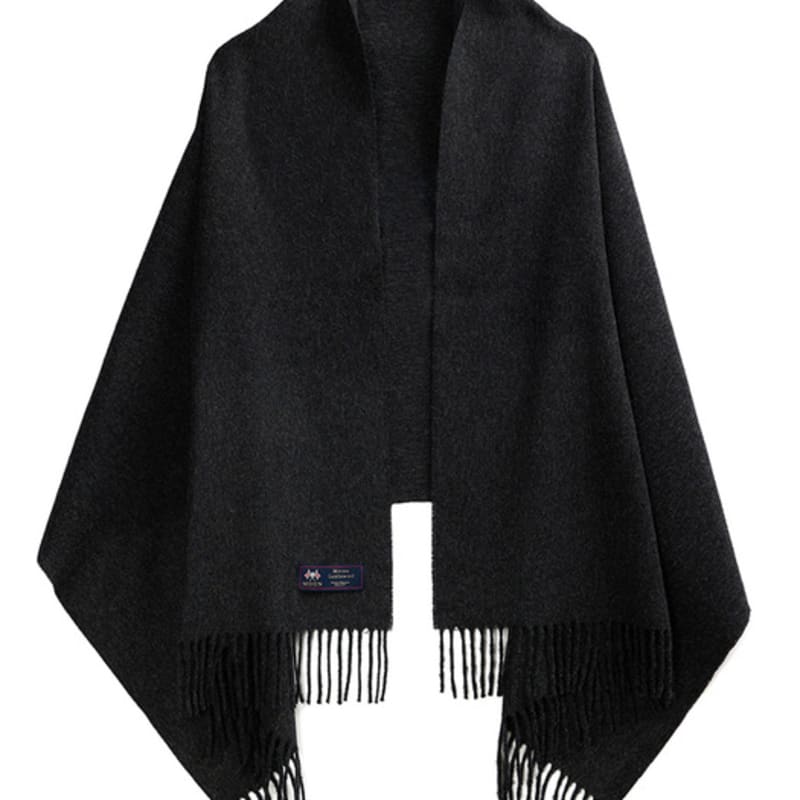 

ABRAHAM MOON Merino Wool Shawl 70cm - Charcoal FREE