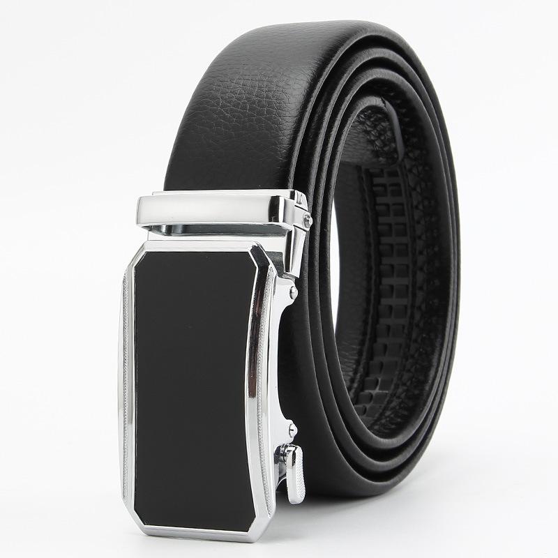 

Новый ремень из микрофибры для мужчин с автоматической пряжкой, деловой мужской ремень, ремень из искусственной кожи 110-130cm