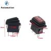 1PCS KCD1 waterproof mini toggle switchs no light latching 3gear 3pin ON-OFF-ON button rocker switch AC 250V/6A 125V/10A