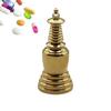 Mini Brass Chinese Letter Blessing Lotus Gourd Charm Copper Lucky Car Key Chain Pendant Pill Box Medicine Case Container Bottle